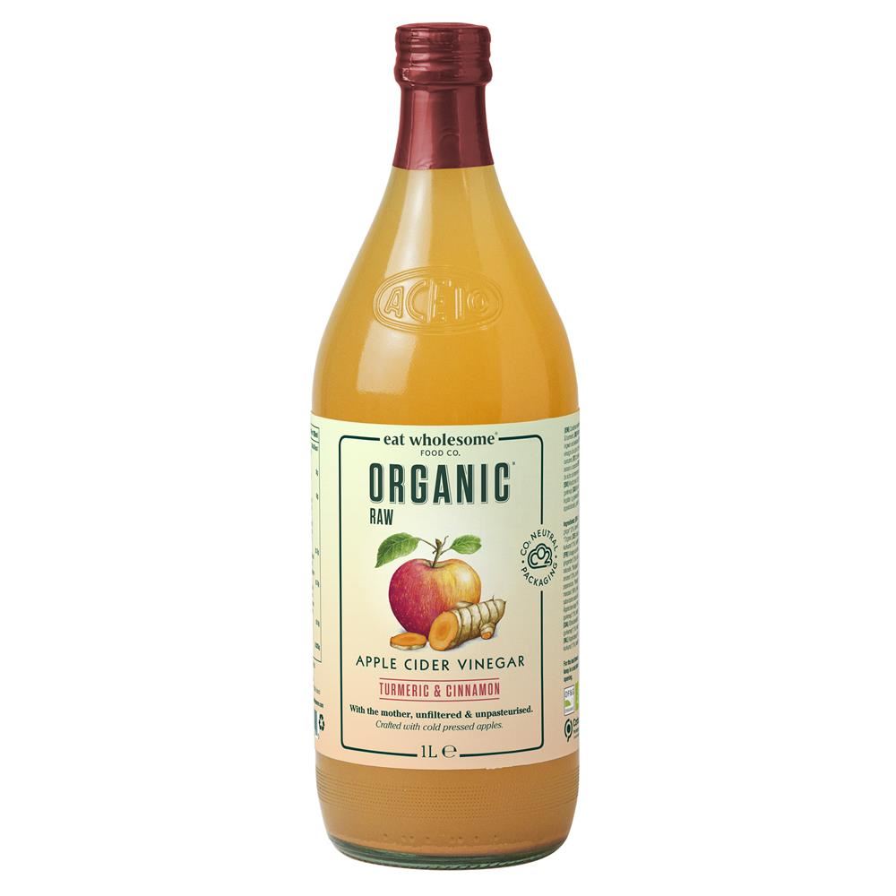 Eat Wholesome Organic Apple Cider Vinegar w/ Turmeric & Cinnamon 1 Litre