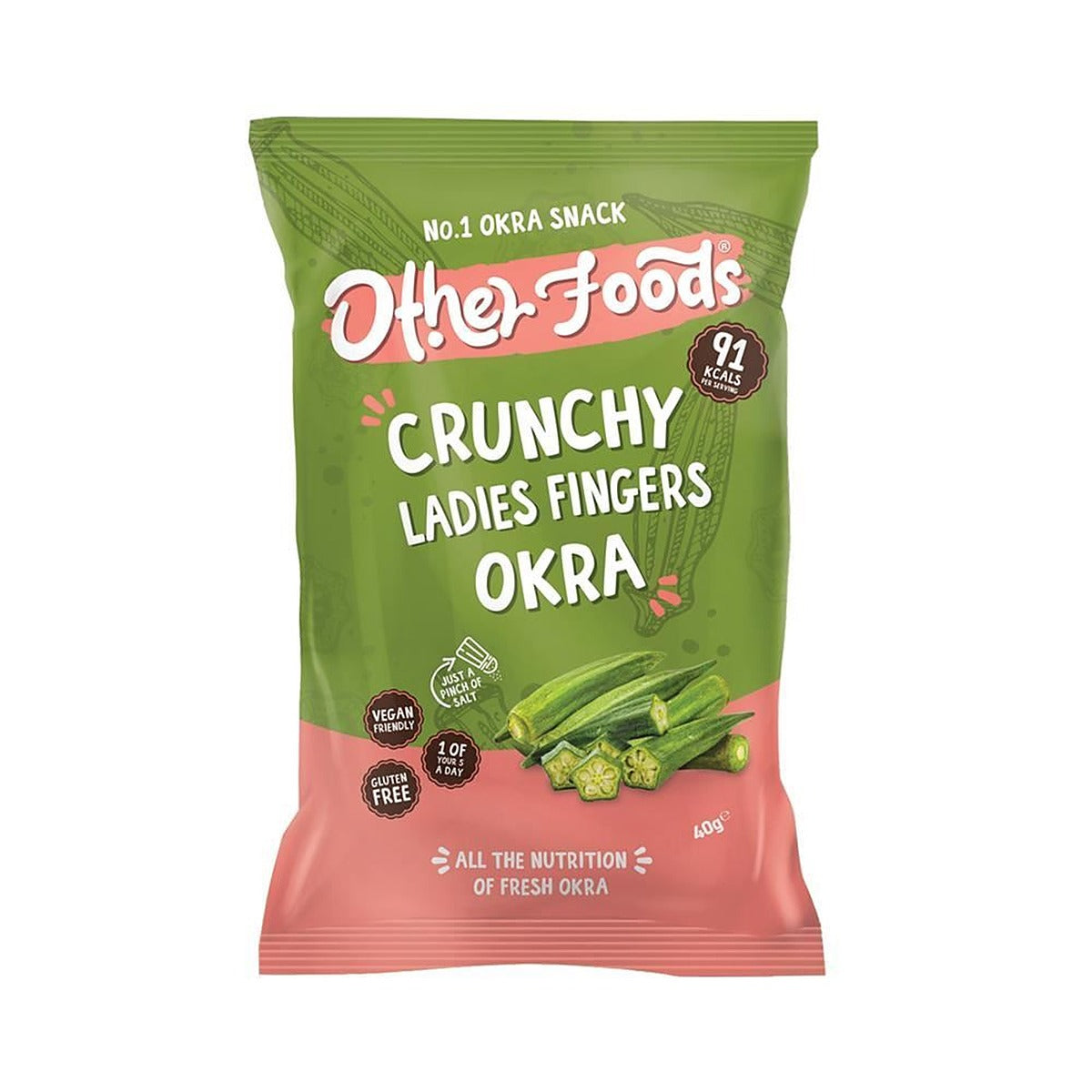 Other Foods Crunchy Ladies Fingers Okra 40g - 6 Pack