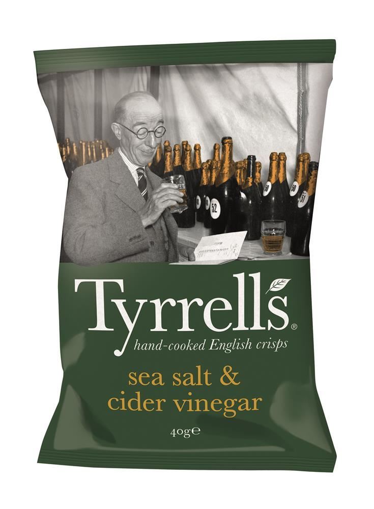 Tyrrells Sea Salt & Cider Vinegar Crisps 40g - 6 Pack