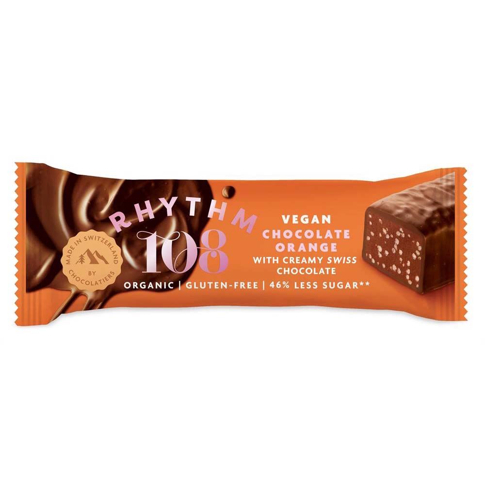 Rhythm 108 Chocolate Orange with Swiss Dark Chocolate Bar 33g