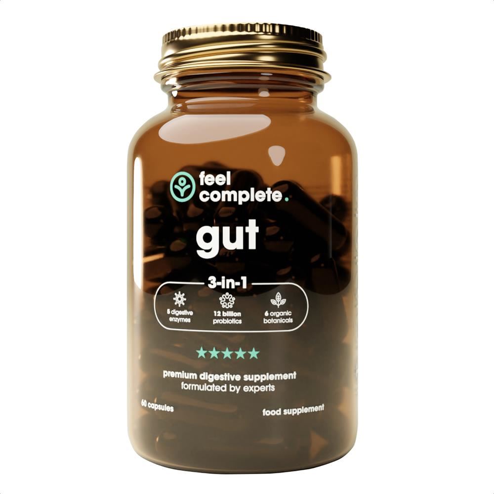 Feel Complete 3 in 1 Gut Support Probiotics + Digestive Enzymes 60 Caps