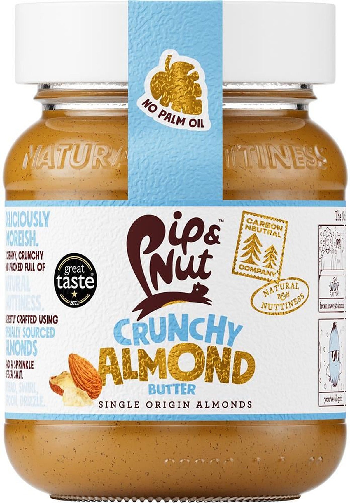 Pip and Nut Crunchy Almond Butter Jar 170g