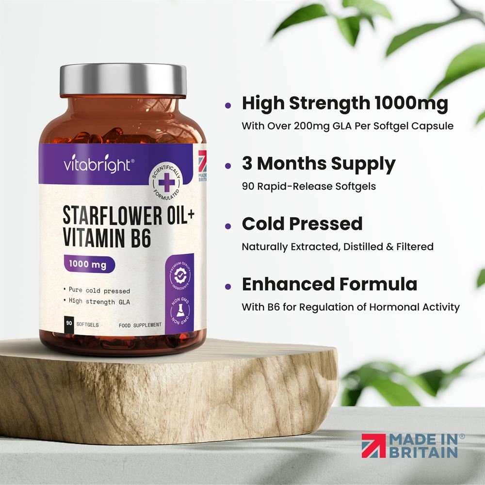 Vitabright Starflower Oil 1000mg 90 Softgels