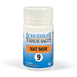 Schuessler No 9 Nat Mur Tissue Salts 125 Tablets