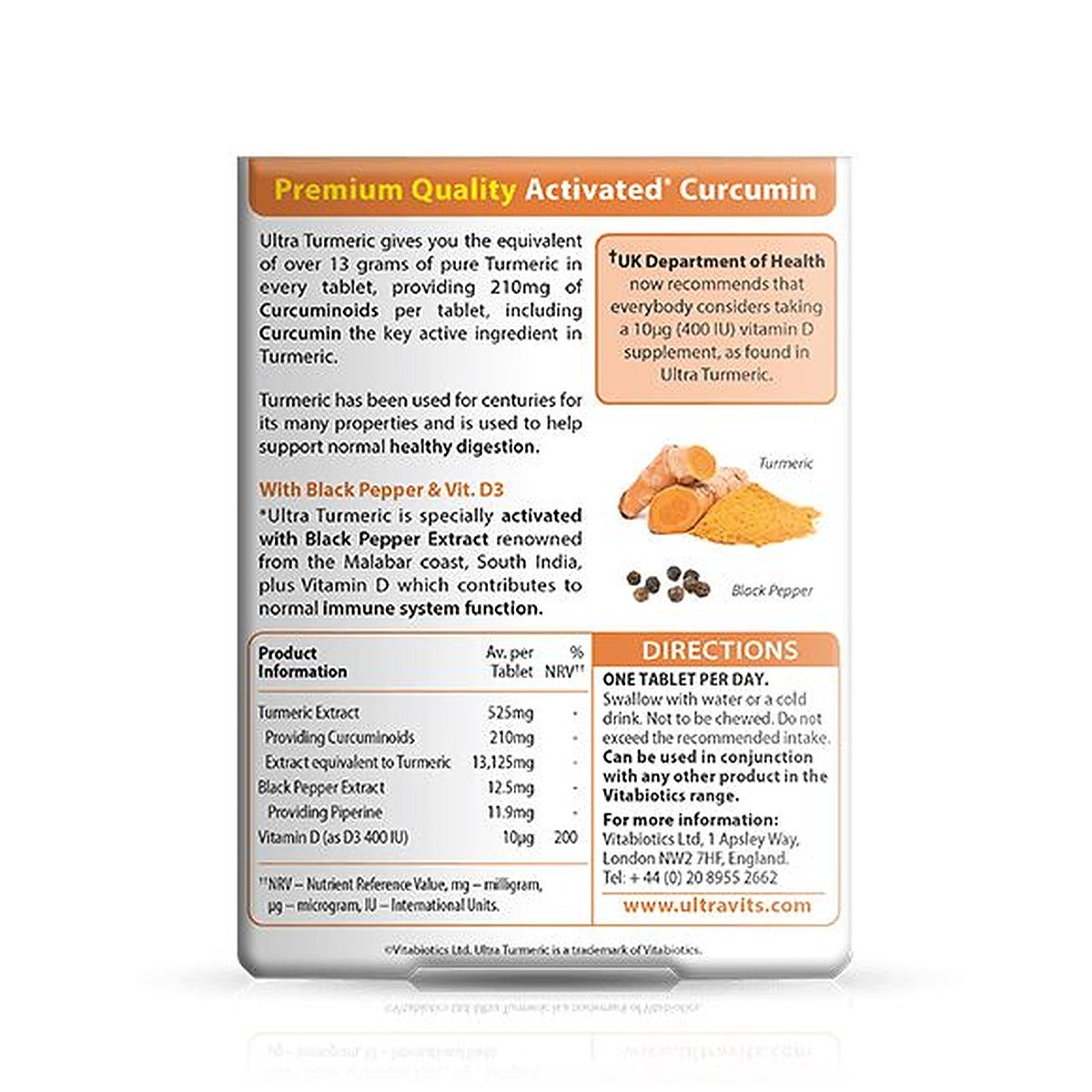Vitabiotics Ultra Turmeric - 60 Tabs - image 2