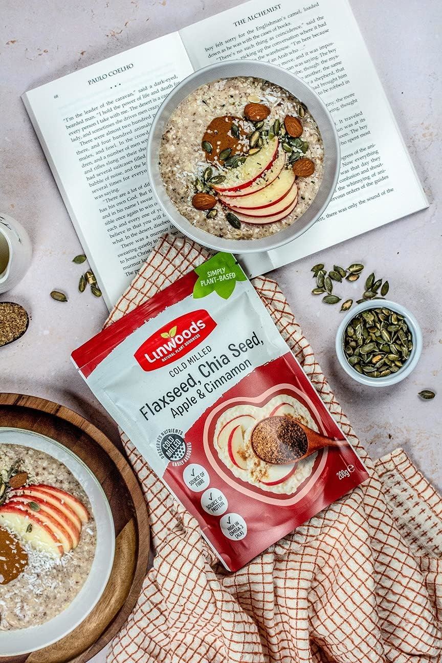 Linwoods Cold Milled Flaxseed, Chia Seed, Apple & Cinnamon 200g