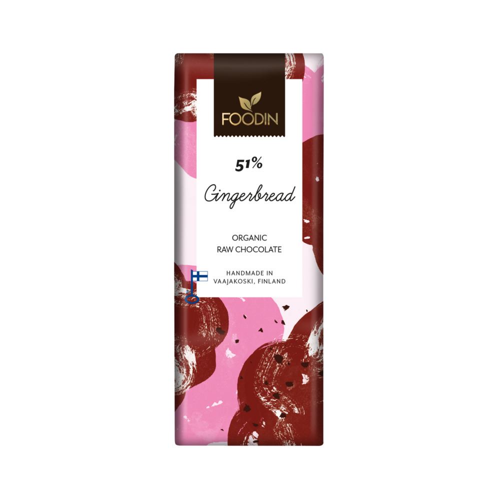 Foodin Organic Raw Chocolate Gingerbread 51% 40g