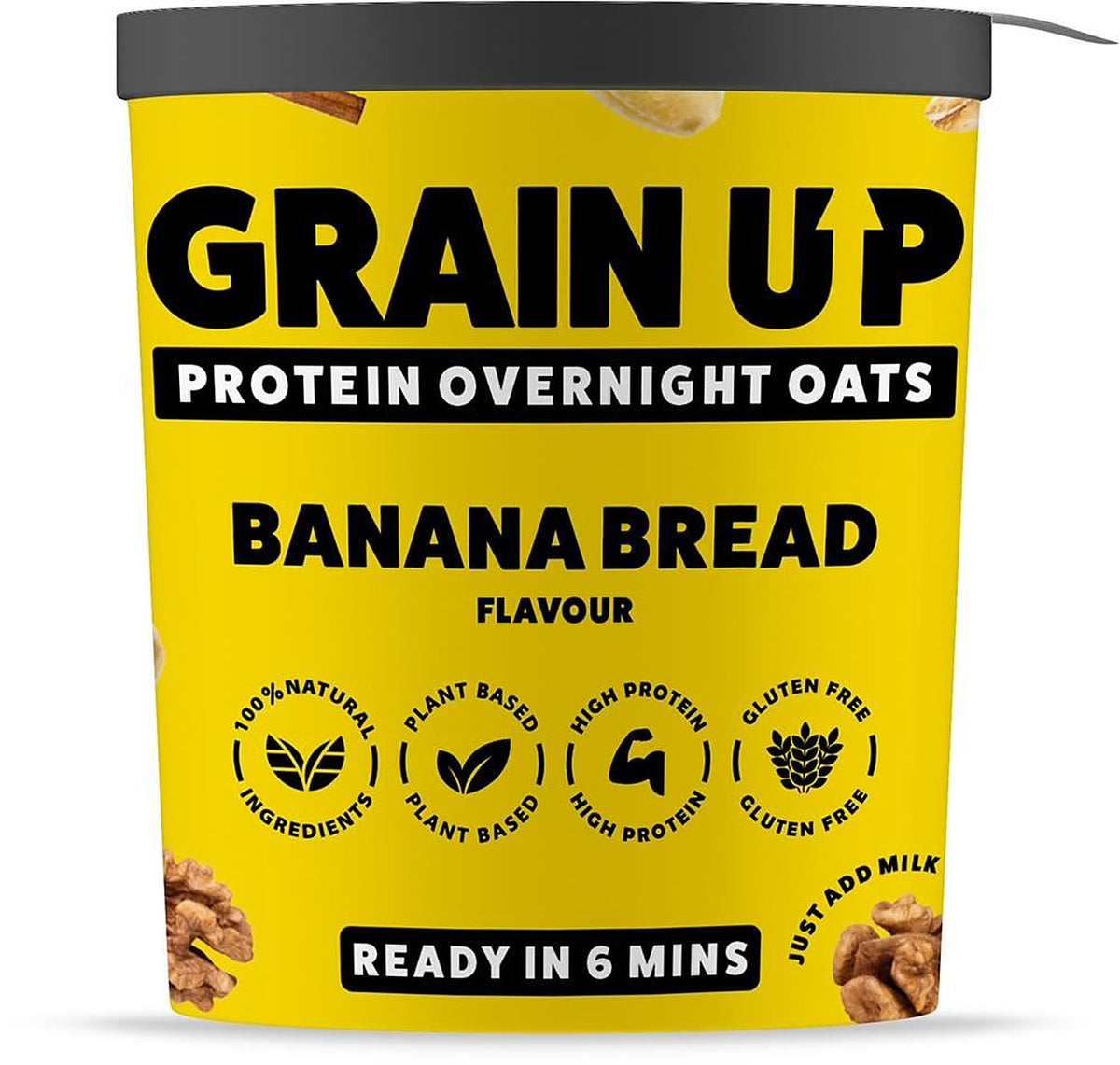 GRAIN UP Overnight Oats - Banana Bread 60g POT