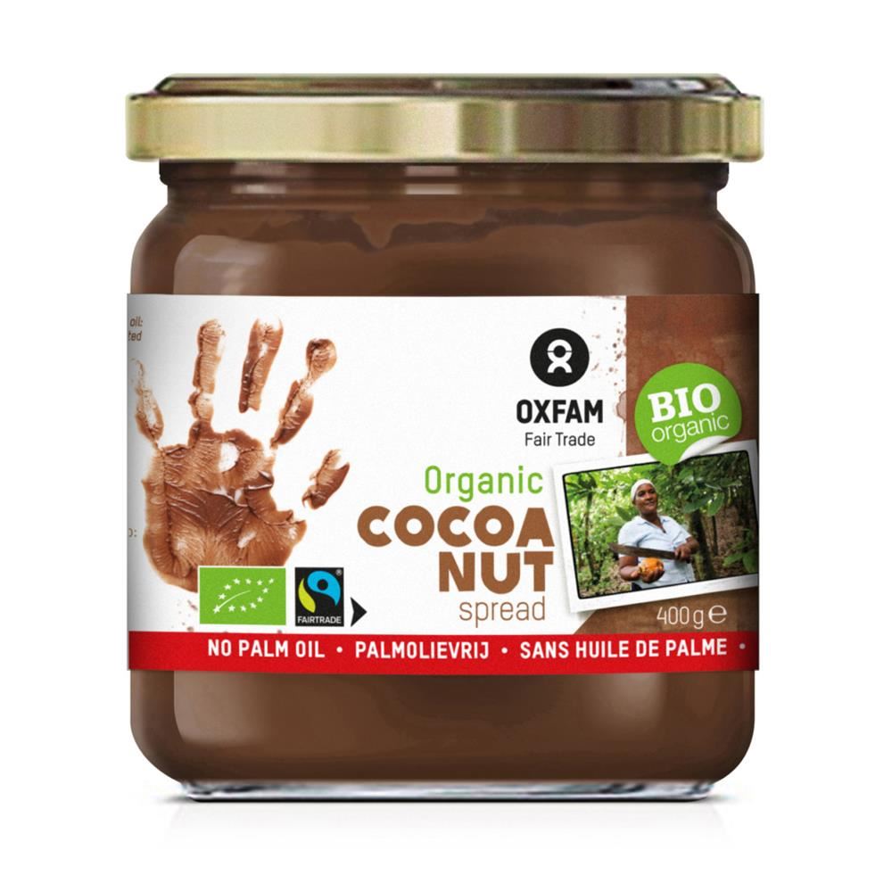 Oxfam Fair Trade ORGANIC Hazelnut Cocoa Spread no Palm Oil 400g