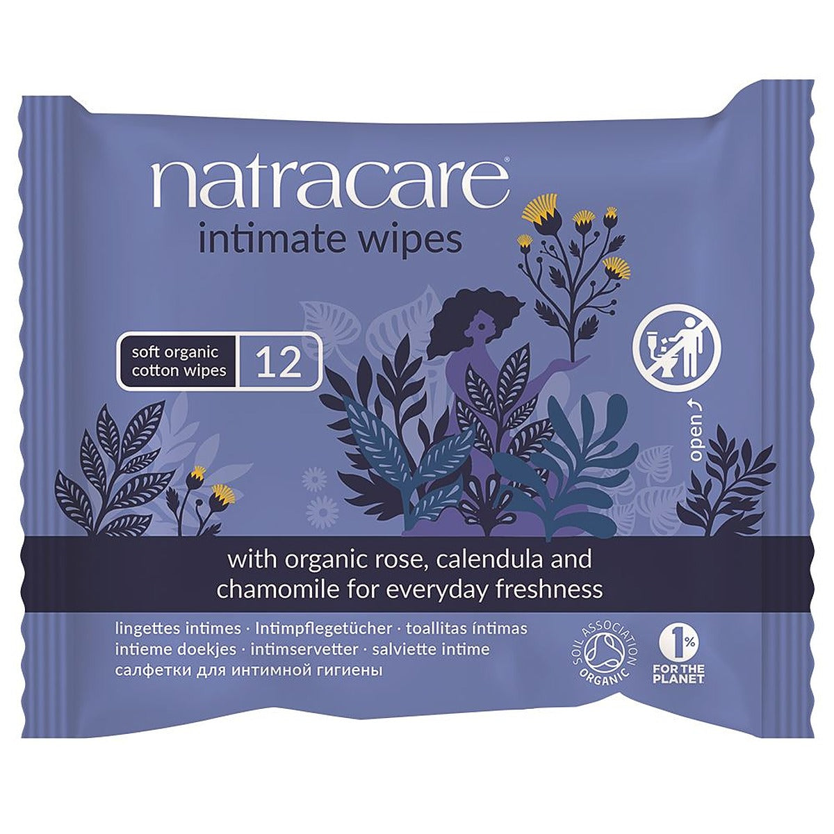 Natracare Organic Cotton Intimate Wipes x 12