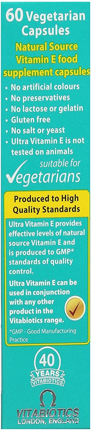 Vitabiotics Ultra Vitamin E Optimum Strength 60 Capsules