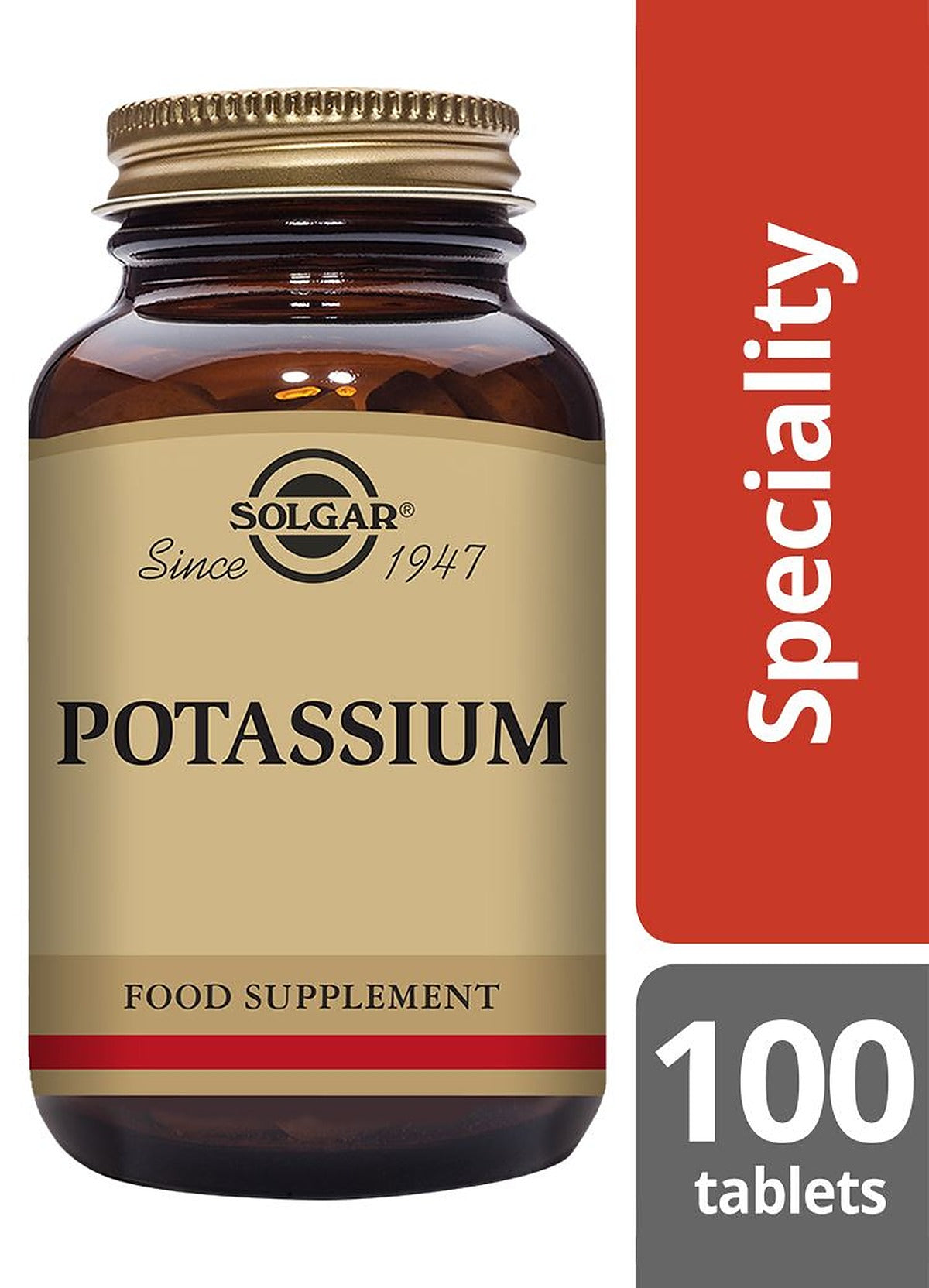Solgar Potassium - 100 Tablets - image 2