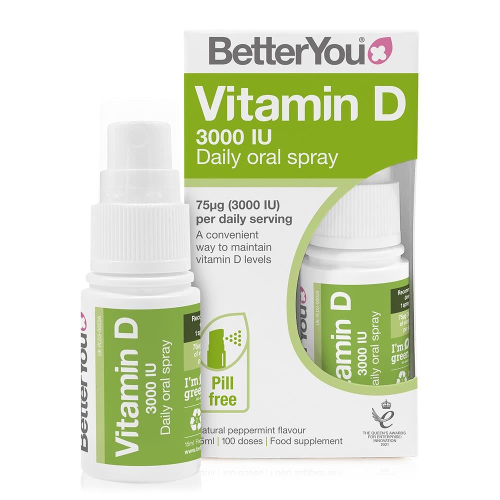 BetterYou D3000 Vitamin D Daily Oral Spray 15Ml