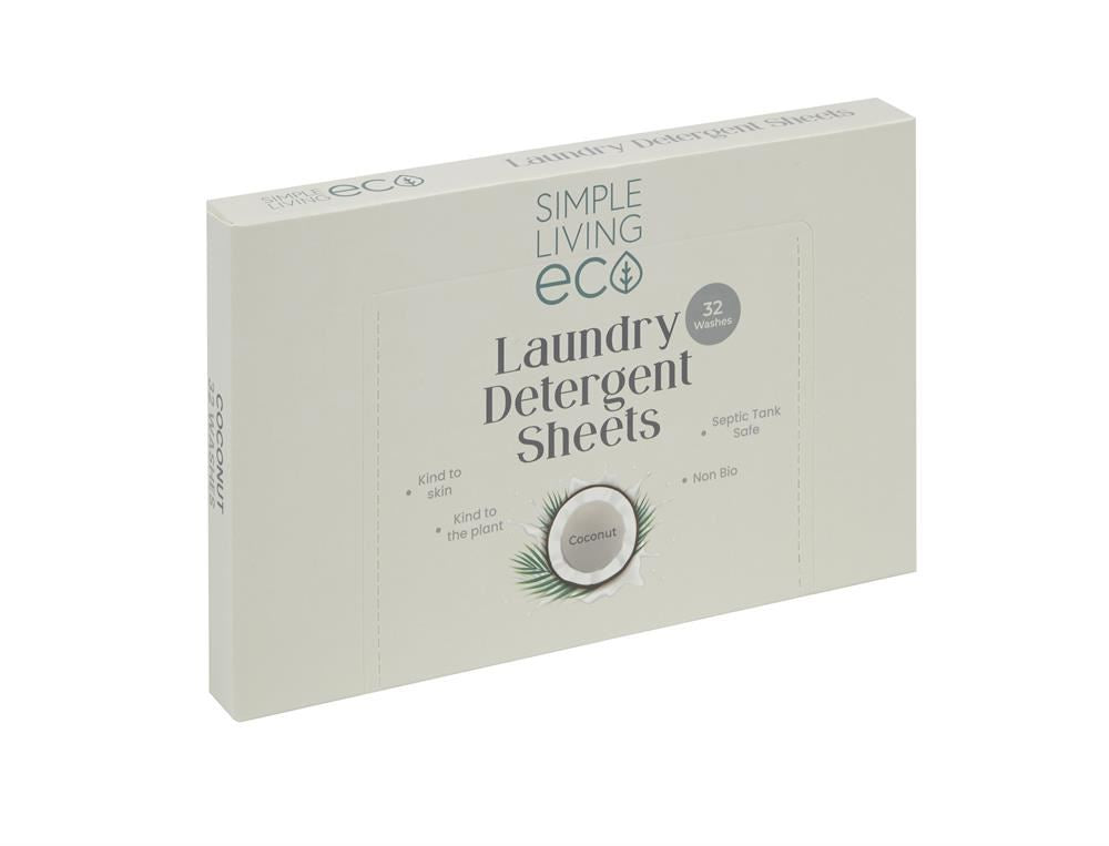 Simple Living Eco Eco laundry sheets Coconut scent Plant-based UK made 32