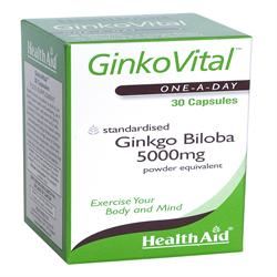 HealthAid Ginko Vital Gingko Biloba 5000mg 30 Capsules