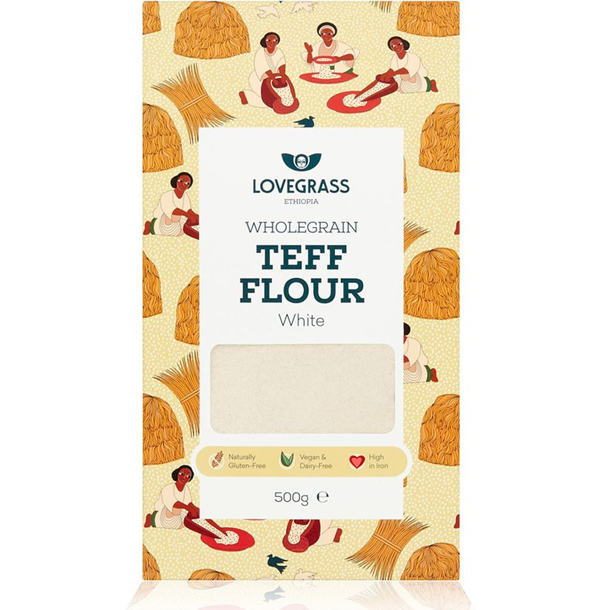 Lovegrass Ethiopia Wholegrain White Teff Flour 500g