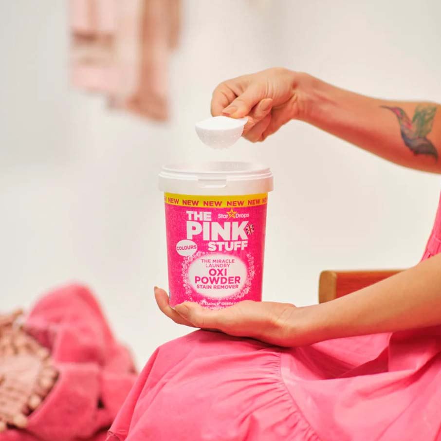 The Pink Stuff Miracle Laundry Oxi Powder Stain Remover for Colours 1kg