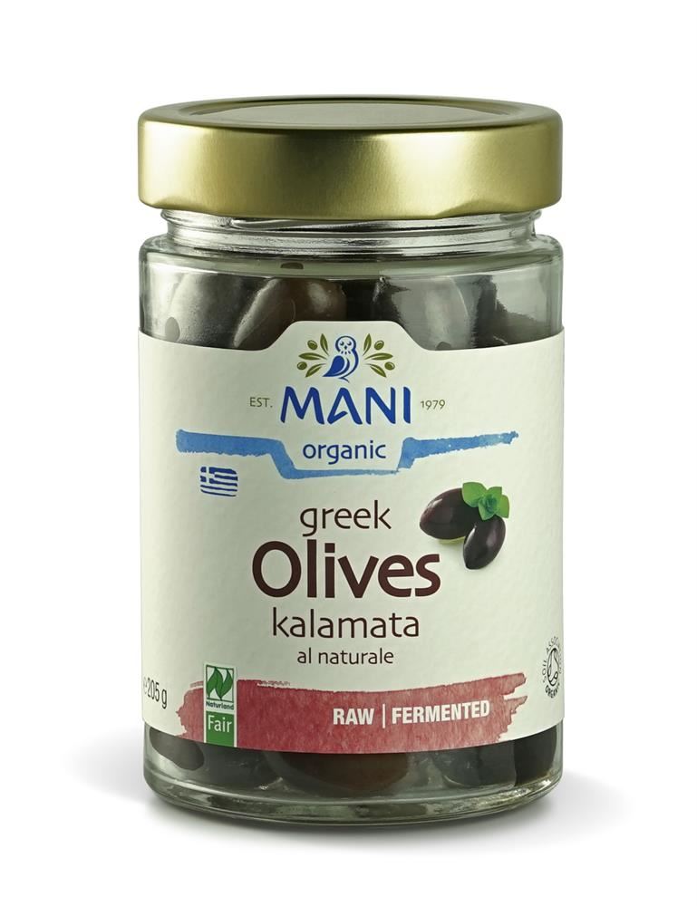 Mani Organic Kalamata Olives 205g