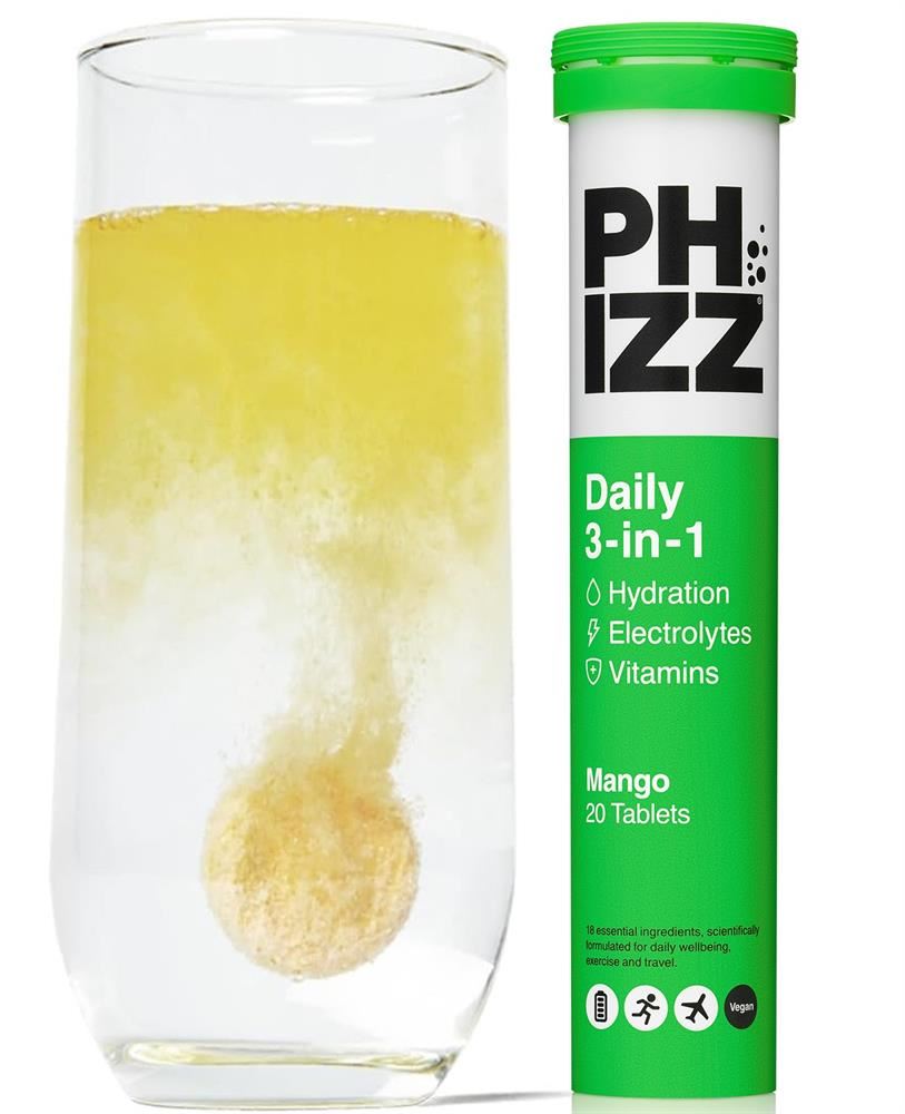 Phizz 3in1 Hydration Electrolytes Vitamins - Mango - 20 Tabs