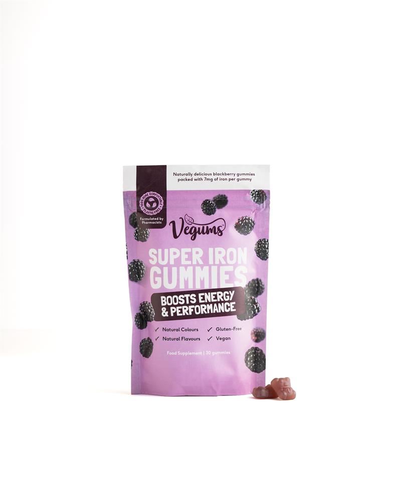 Vegums Vegan Iron Gummies for Kids/Adults 30 gummies