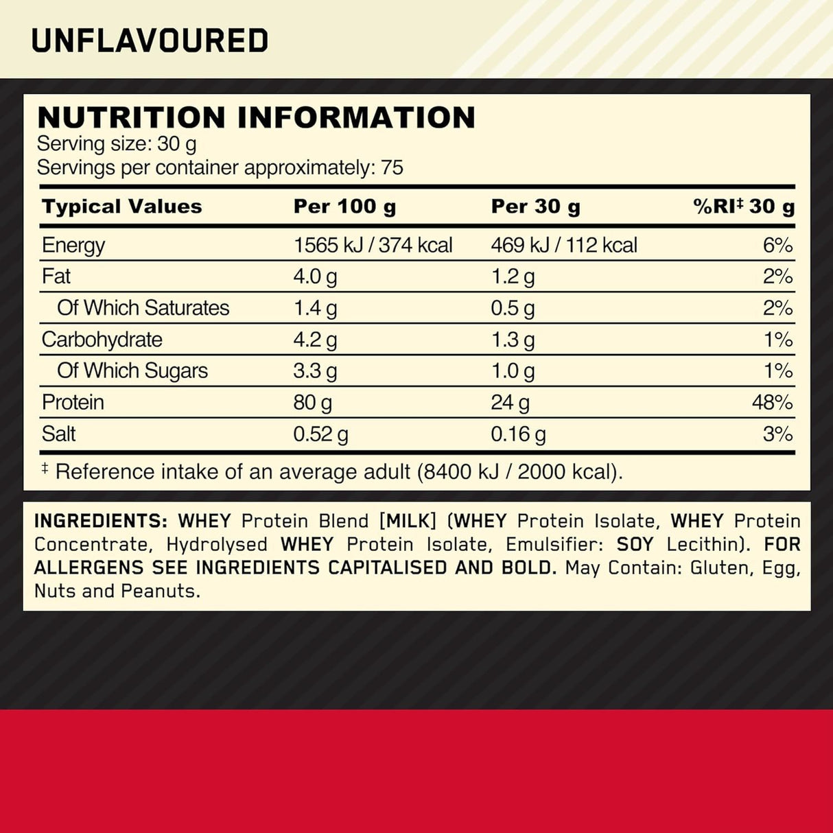 Optimum Nutrition Gold Standard 100% Whey Protein Powder - 900g/2.2kg/4.5kg