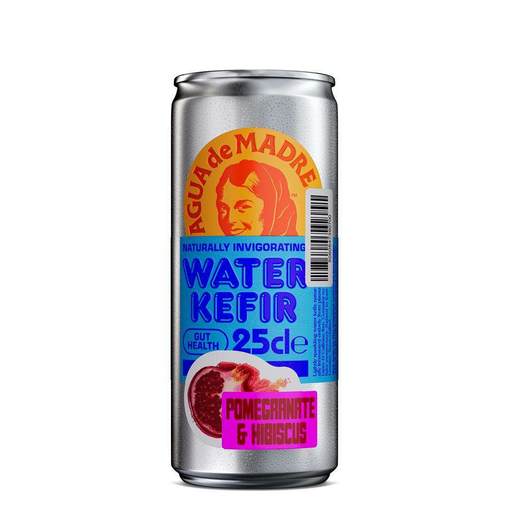 Agua De Madre Pomegranate & Hibiscus Water Kefir 250ml Can