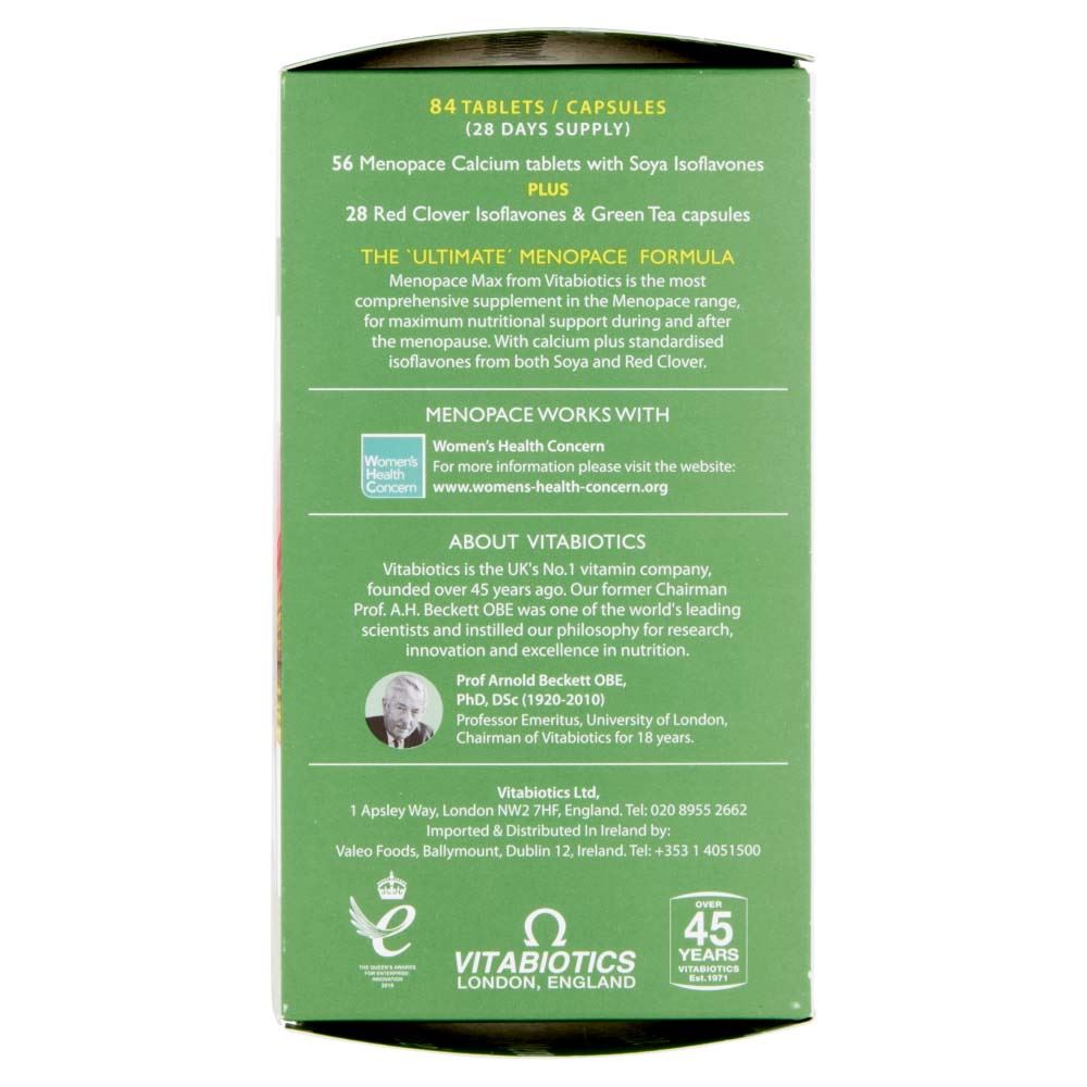 Vitabiotics Menopace Max - 84 Tablets/Capsules