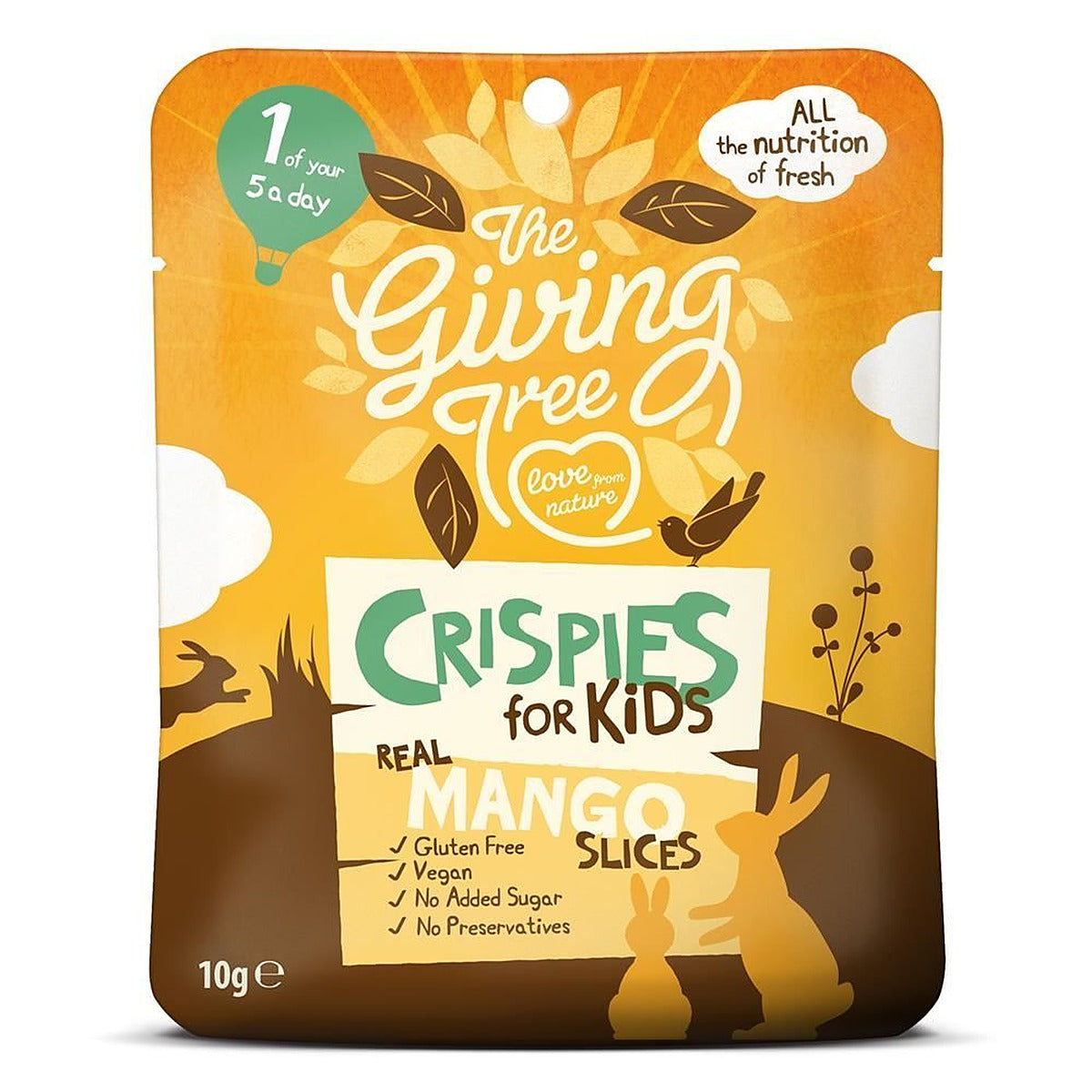 Giving Tree Snacks Freeze Dried Crispies for Kids Mango 10g - 12 Pack