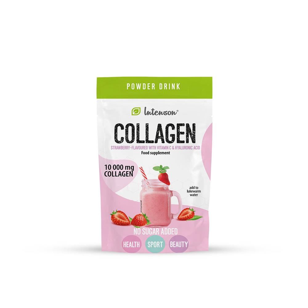 INTENSON Strawberry-Flavour Collagen Sachet Vit C and Hyaluronic Acid 11g