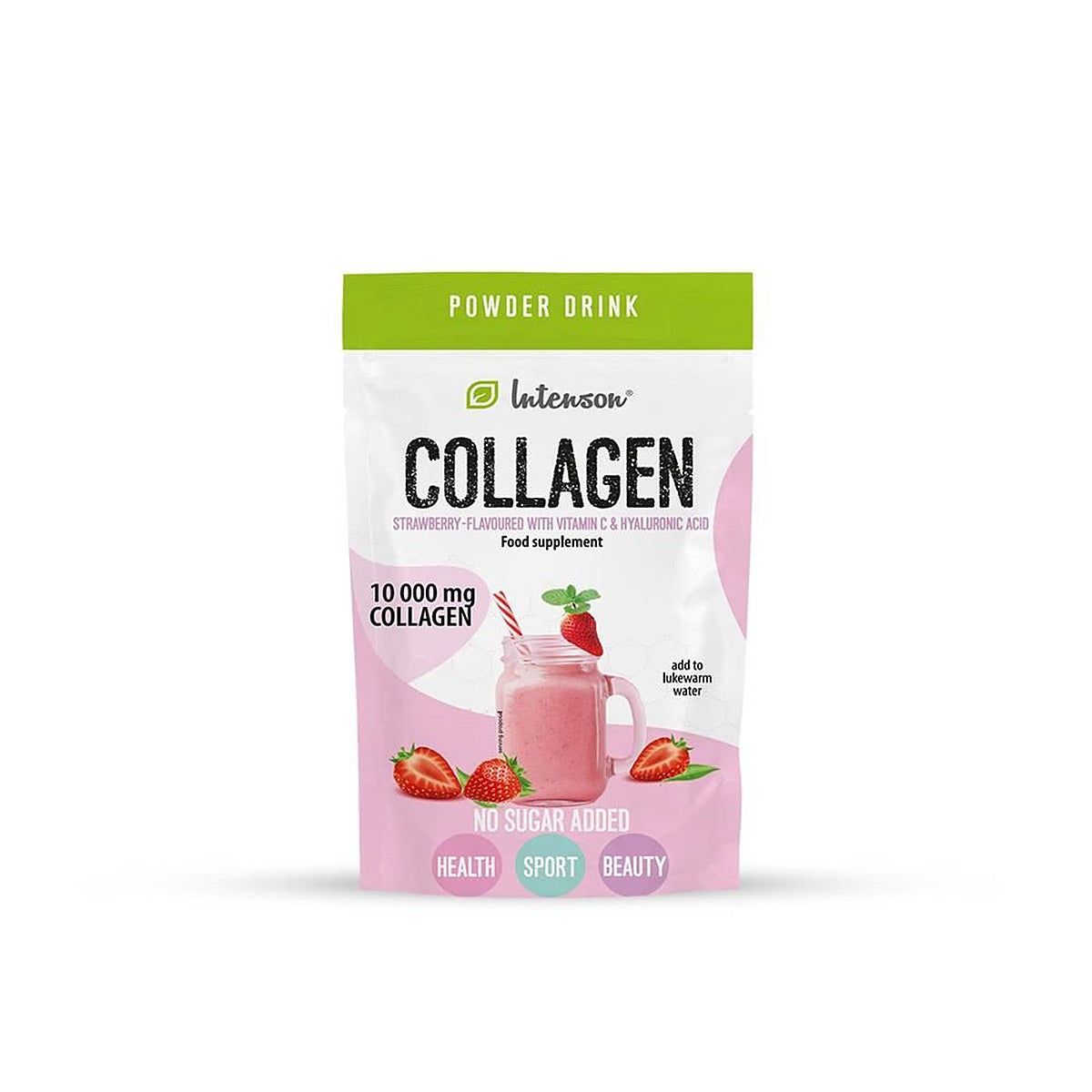 INTENSON Strawberry-Flavour Collagen Sachet Vit C and Hyaluronic Acid 11g