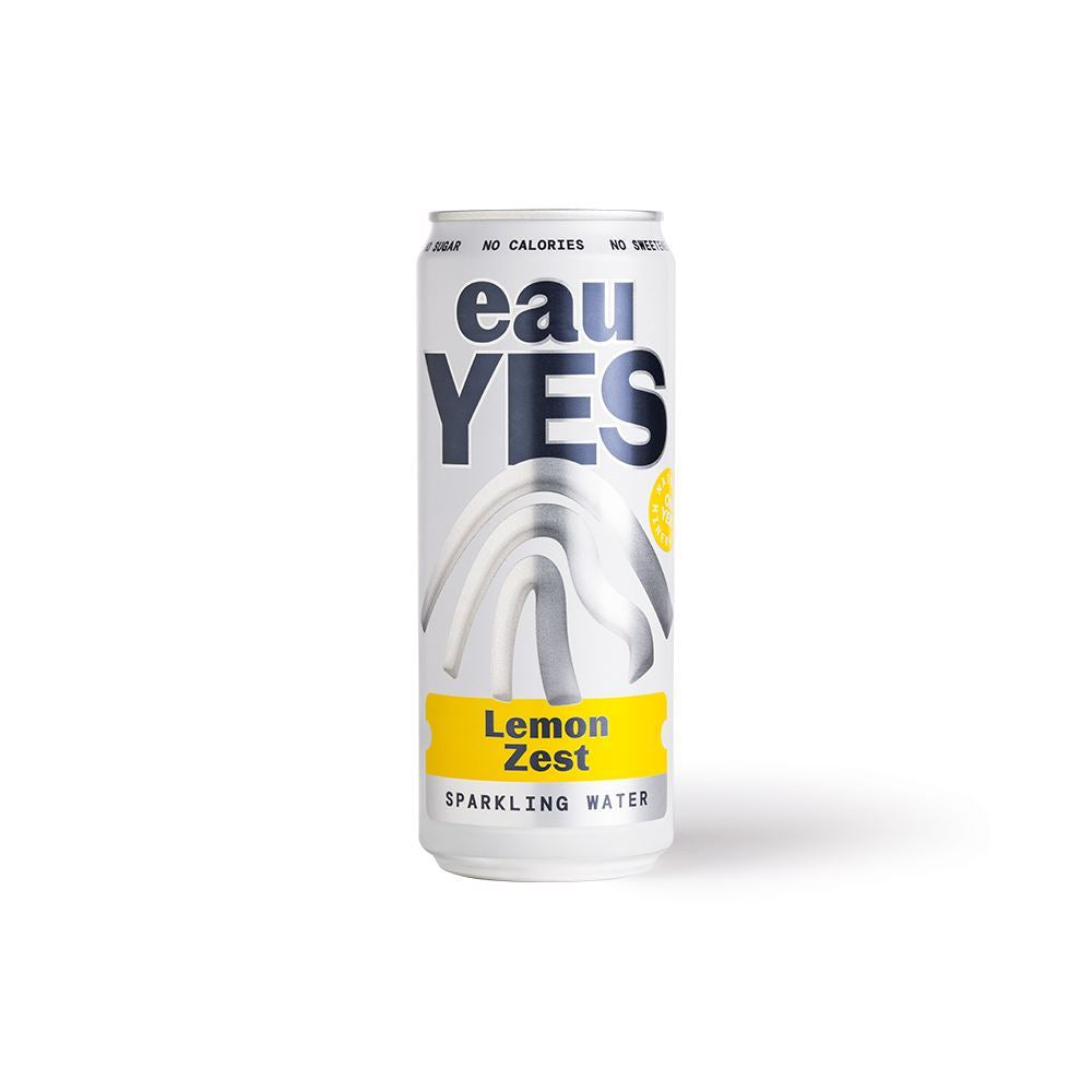 eauYES Sparkling Mineral Water with Lemon 330ml - 6 Pack