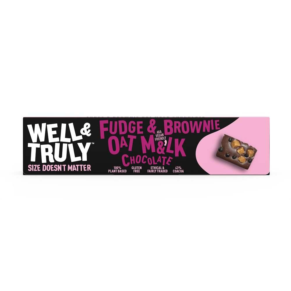 Well and Truly Oat M&lk Chocolate Bar with Fudge and Gluten Free Brownie 30g