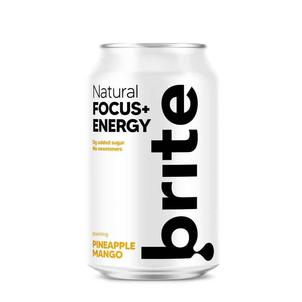 Brite Drinks Brite Natural FOCUS ENERGY Pineapple Mango 330ml