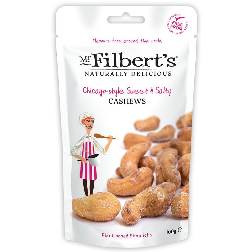 Mr Filberts Sweet and Salty Cashews 100g - 12 Pack