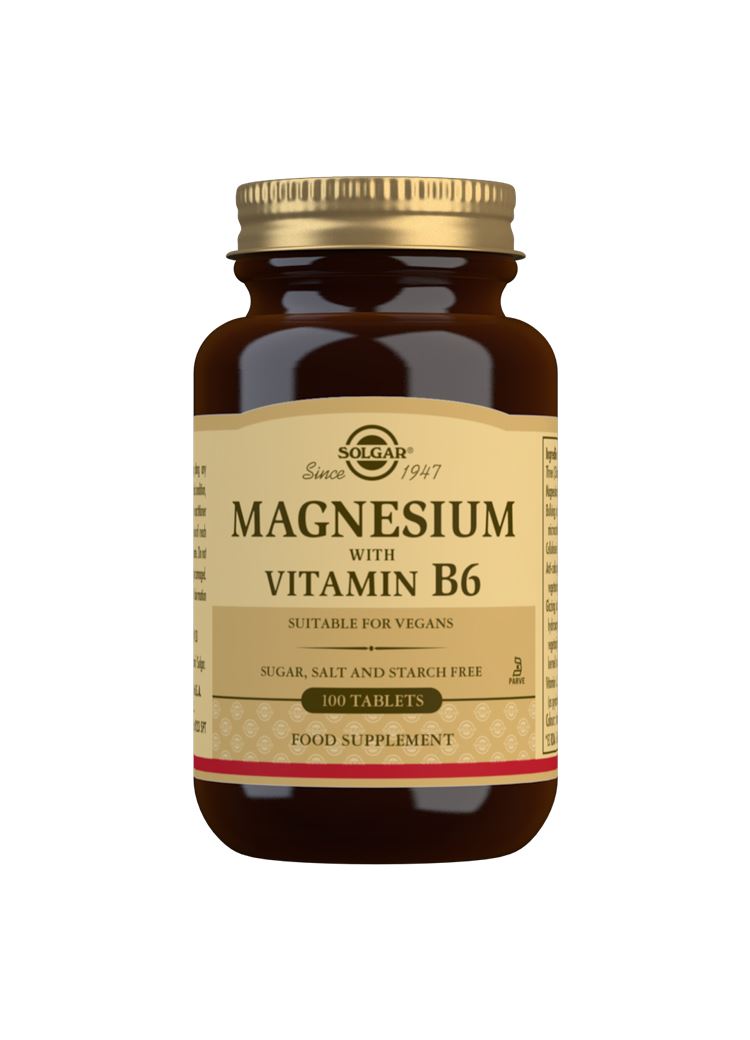 Solgar Magnesium with Vitamin B6 - 100 Tablets