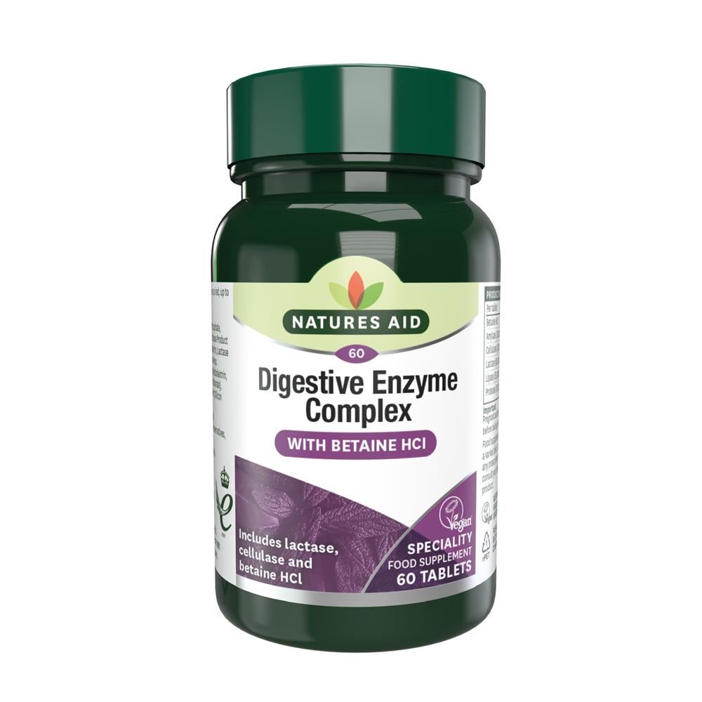 Natures Aid Digestive Enzyme Complex (with Betaine HCI) 60 Tablets