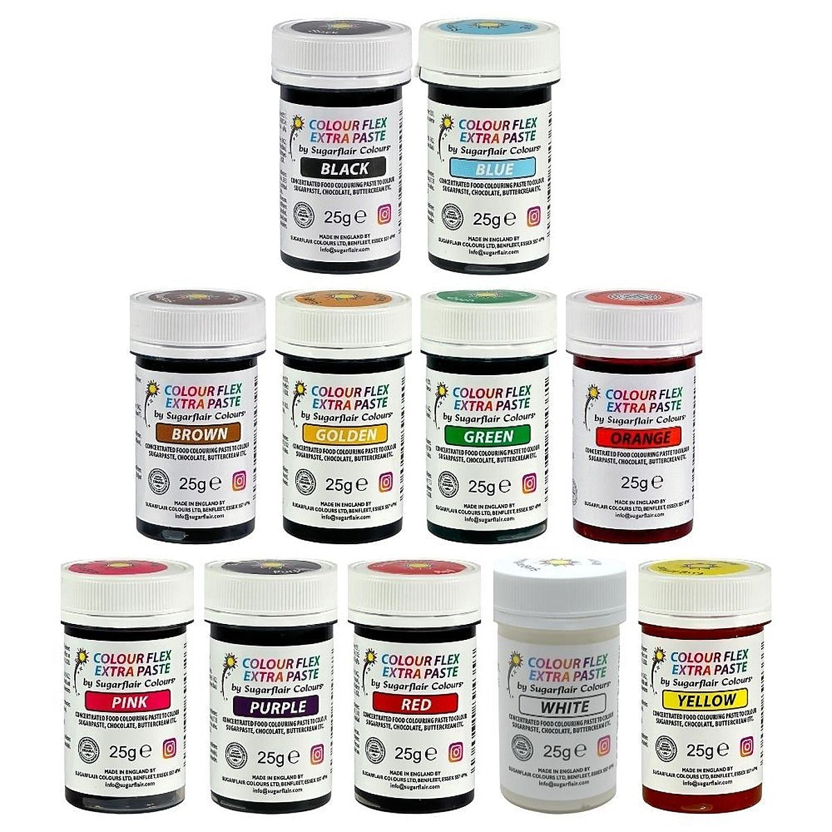 Sugarflair Colour Flex Extra Food Colour Paste 25g - All Colours