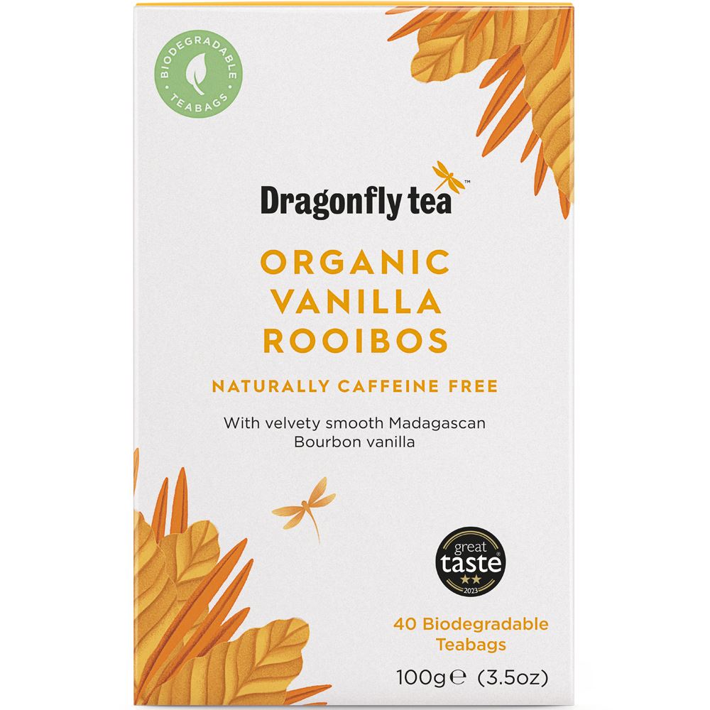 Dragonfly Tea Organic Vanilla Rooibos Tea 40 Tea bags