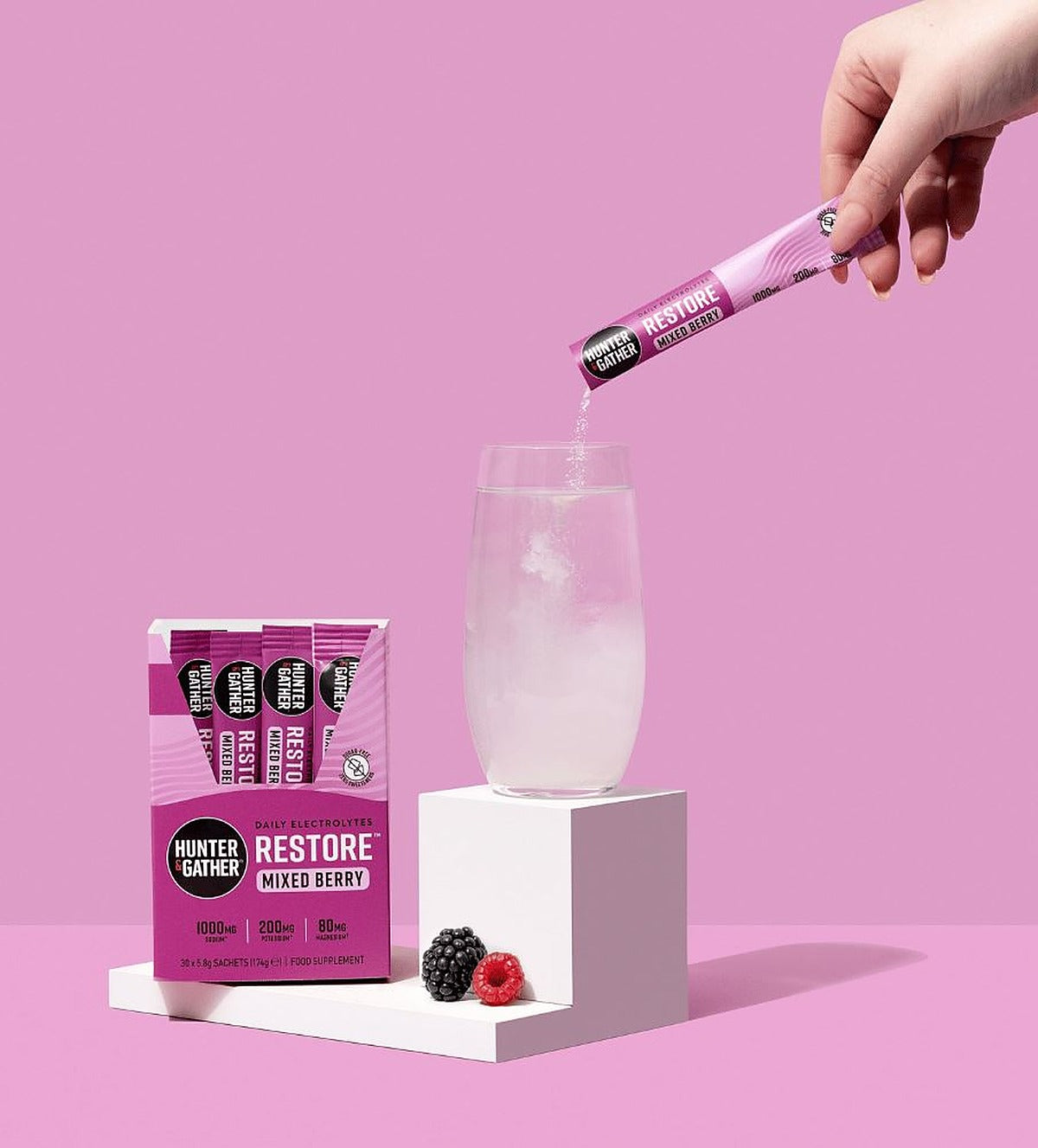 Hunter & Gather Restore Mixed Berries Electrolyte Sachets 30 x 5.8g per pack - image 3