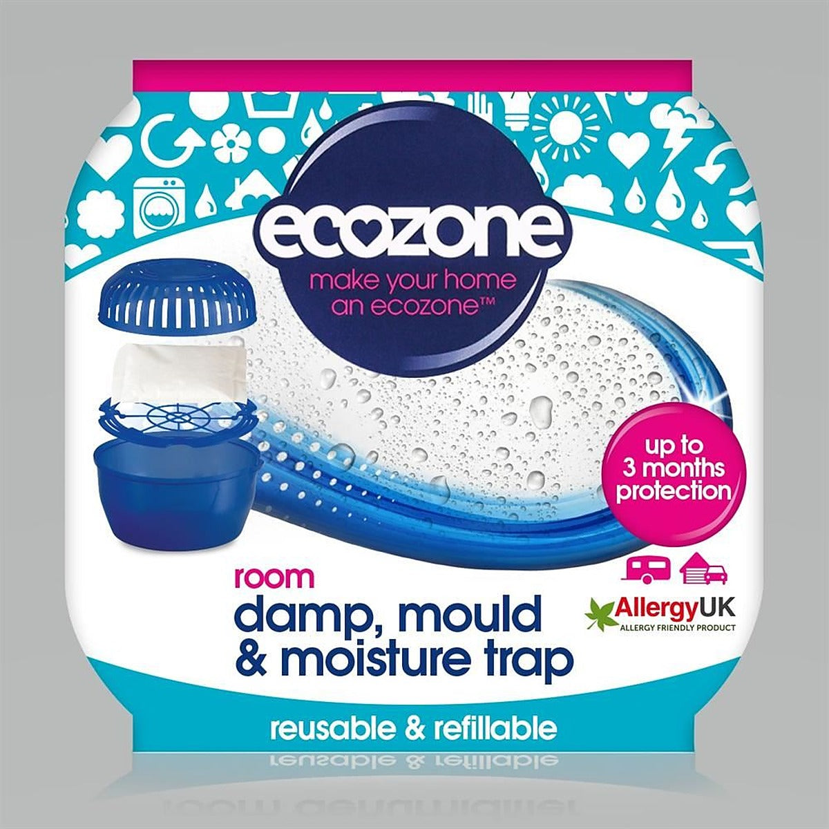 Ecozone Room Damp Mould & Moisture Trap 450g