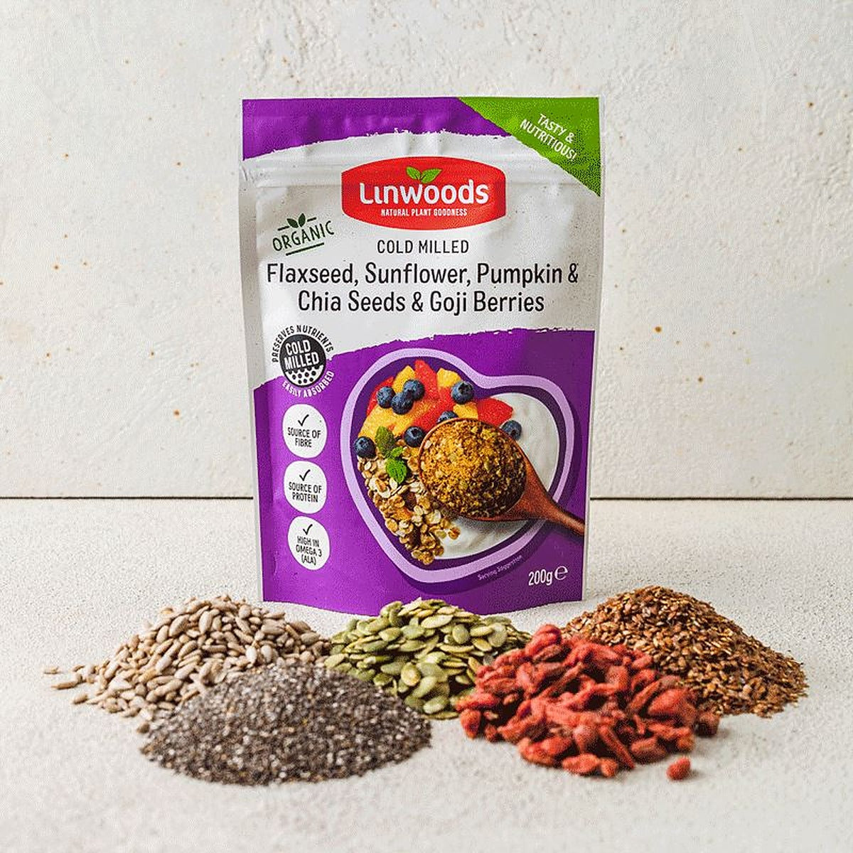 Linwoods Flaxseed, Sunflower, Pumpkin & Chia Seeds & Goji Berries 425g - image 3
