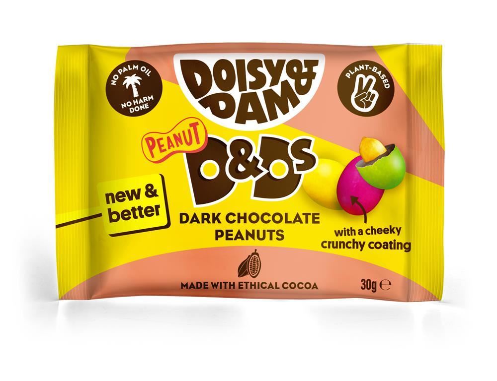 Doisy & Dam Dark Chocolate Peanuts 30g - 18 Pack