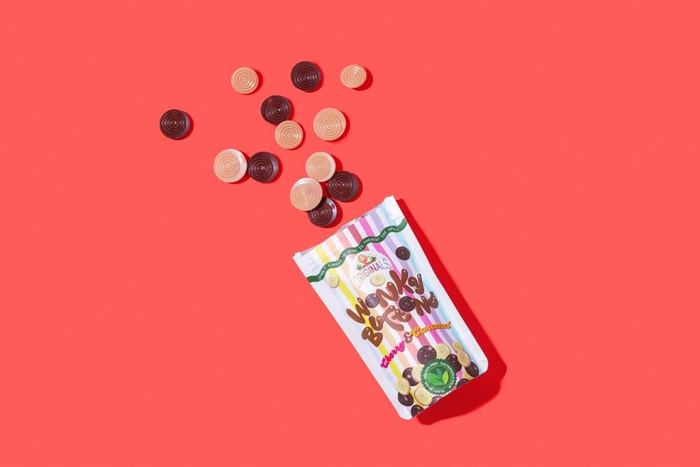 Catherine's Originals Wonky Buttons- Vegan Milk Caramel/White Cherry 100g