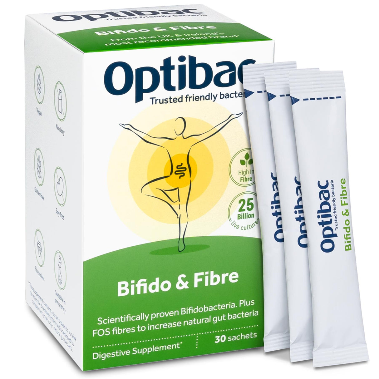 OptiBac Probiotics Bifidobacteria & Fibre 10 - 30 Sachets