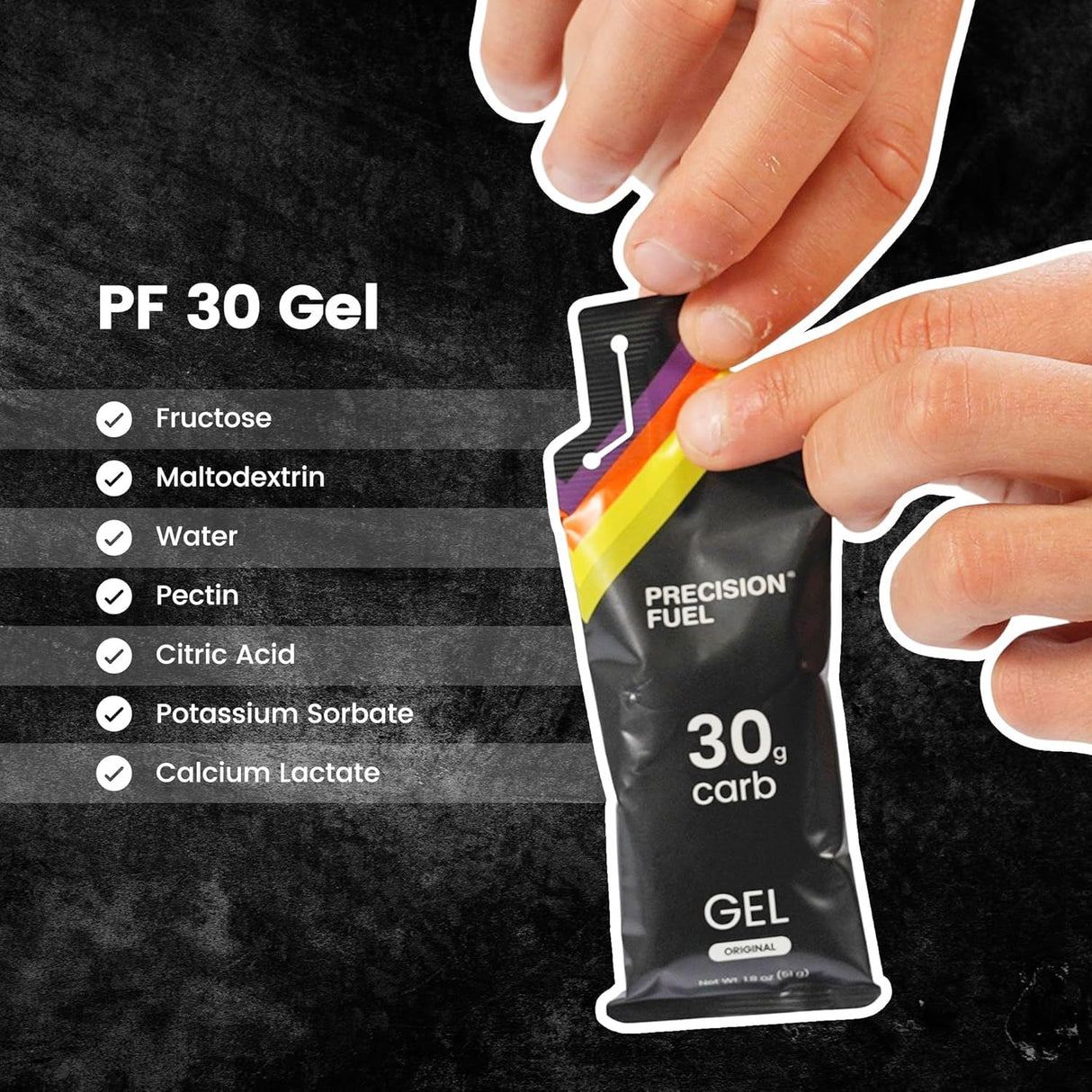 Precision Fuel PF30 Energy Gels - Mild, Neutral Flavour, 30g Carb - 15 Gels