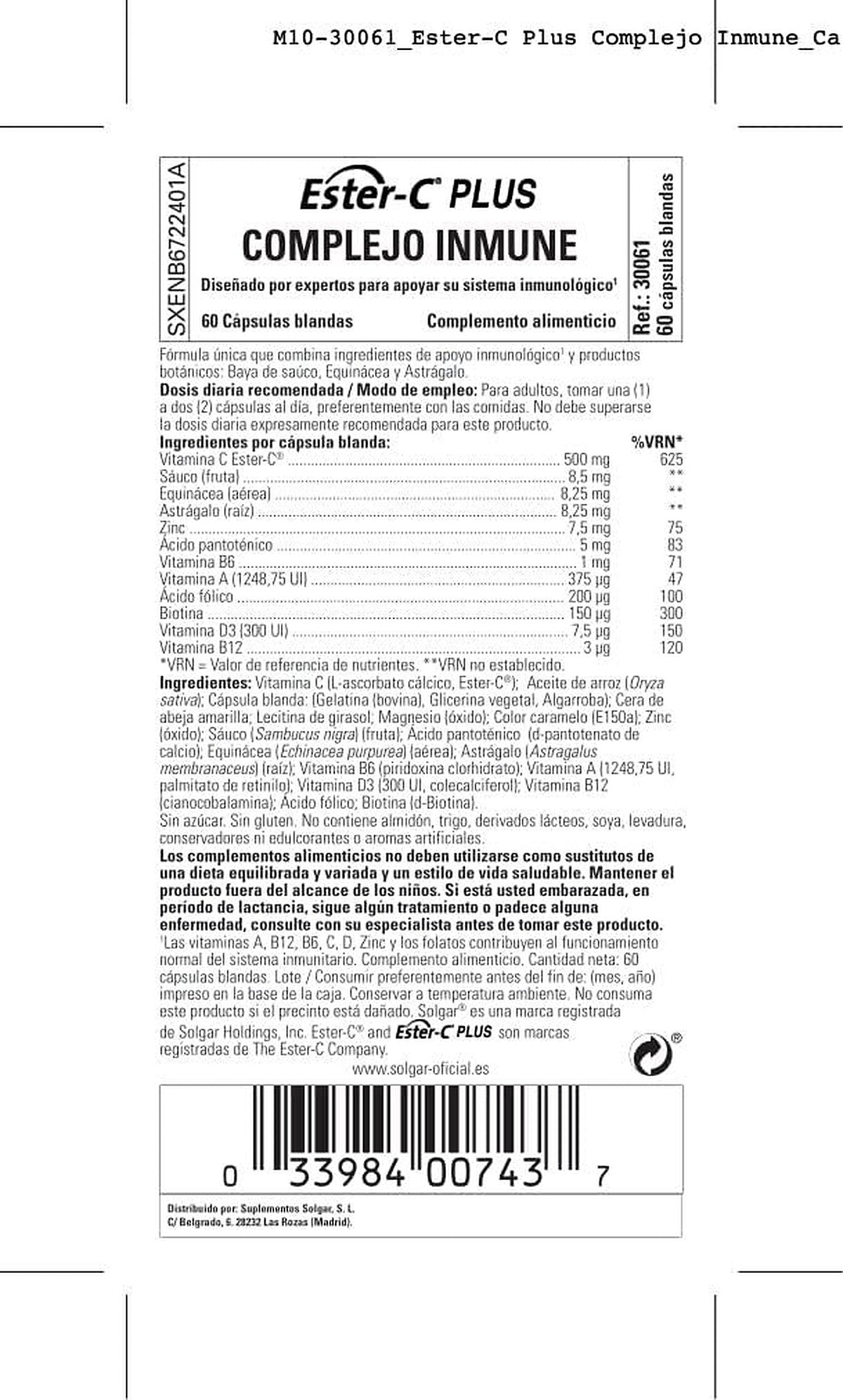 Solgar Immune Complex with Ester-C Plus - 60 Softgels - image 2