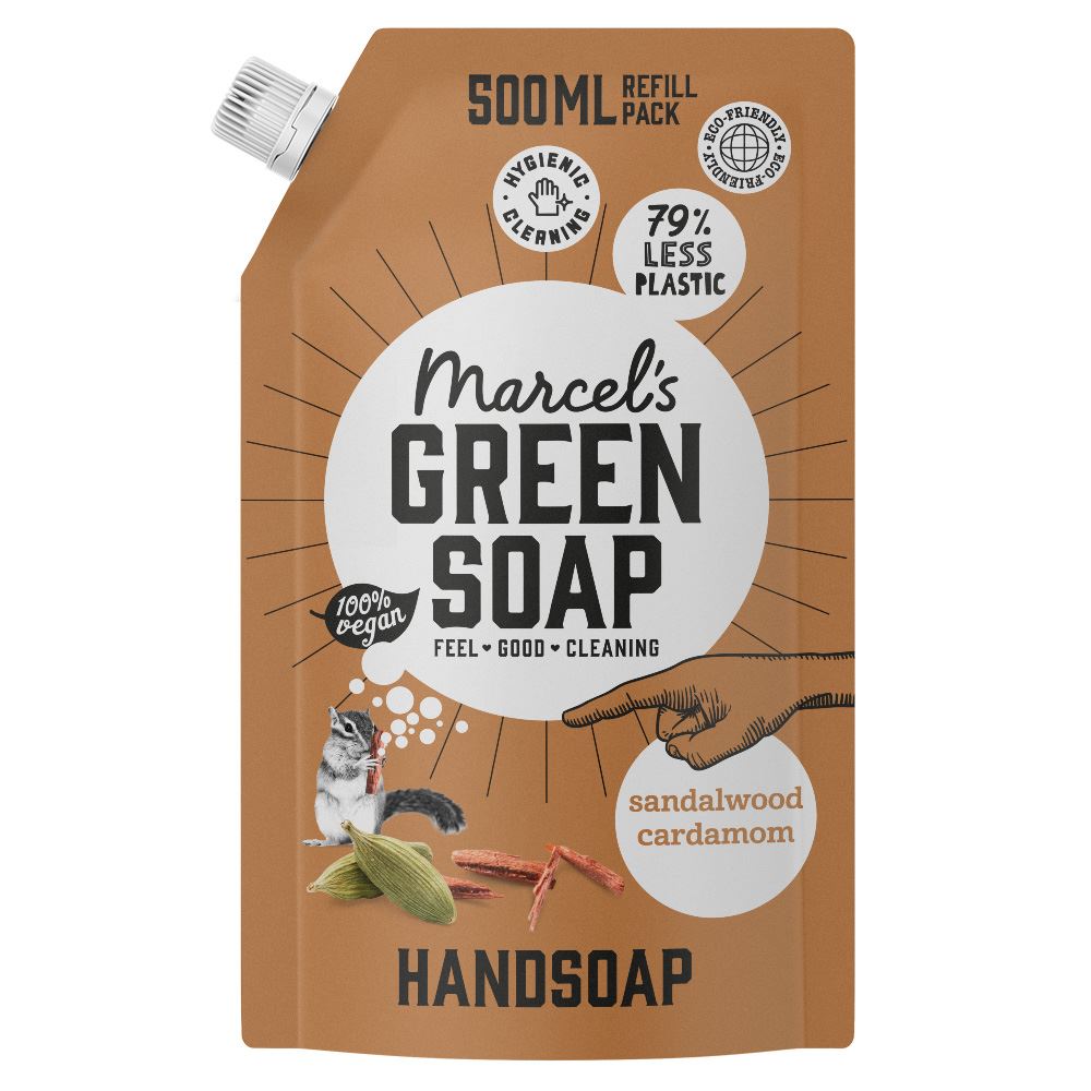 Marcels Green Soap Marcels Handwash Refill Sandelwood & Cardamom 500ml