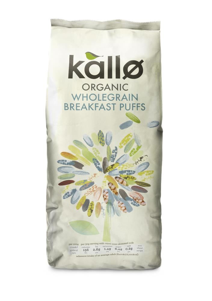 Kallo Organic Natural Puffed Rice Cereal 225g
