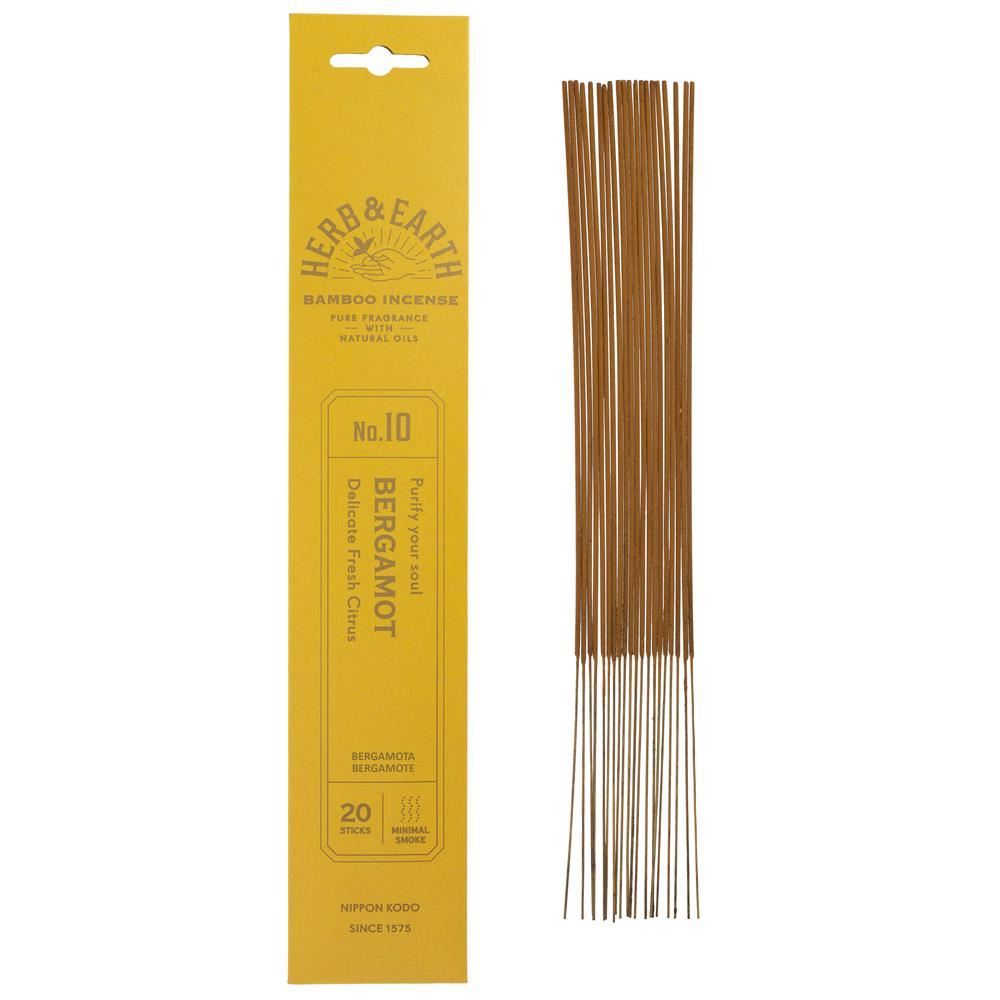 Nippon Kodo Herb & Earth Incense -Bergamot 20 sticks - 12 Pack