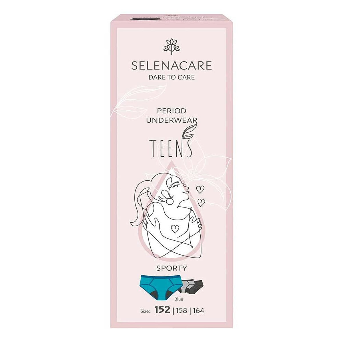 Selenacare TEENS period panties Sporty Blue Size 152